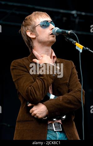 Neil Hannon - The Divine Comedy, V2006, Hylands Park, Chelmsford, Essex, Britain - 19 August 2006 Stock Photo