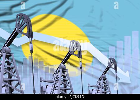 Palau oil industry concept, industrial illustration - rising up chart ...