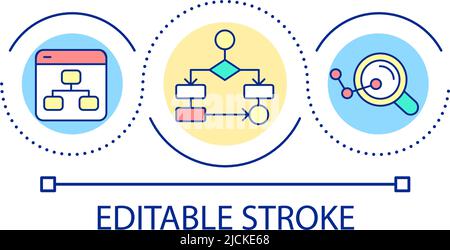 Website architecture loop concept icon Stock Vector