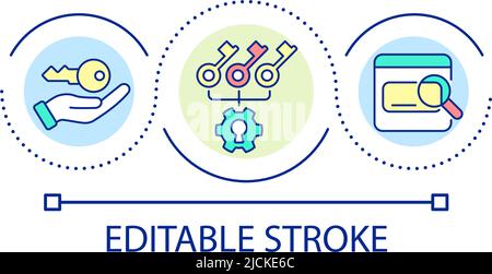 Appropriate keywords loop concept icon Stock Vector