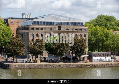 The Arnolfini art gallery in the centre of Bristol along the harbourside on a sunny summer day Stock Photo