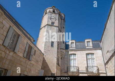 Detail of the facade of the Musée de l'Échevinage in Saintes, France Stock Photo