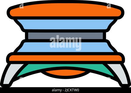 Icon Of Solarium. Editable Bold Outline With Color Fill Design. Vector Illustration. Stock Vector