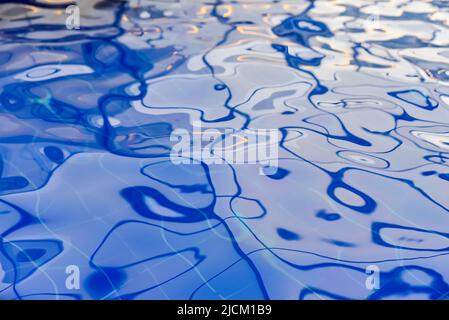 wave on the surface of the pool Stock Photo