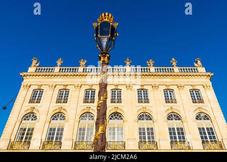 Place Stanislas is a large square in city of Nancy, in the Lorraine historic region. France. Built in 1752-1756 at the request of Stanisław Leszczyńsk Stock Photo