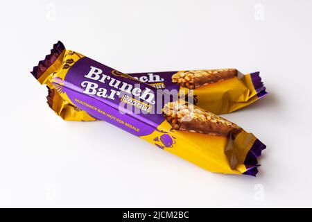 Two wrapped Cadbury peanut bars closeup Stock Photo