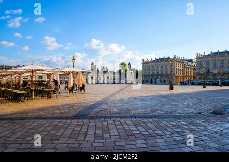 Place Stanislas is a large square in city of Nancy, in the Lorraine historic region. France. Built in 1752-1756 at the request of Stanisław Leszczyńsk Stock Photo
