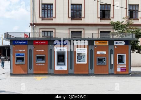 Cash Dispensers in Istanbul, Turkey Stock Photo