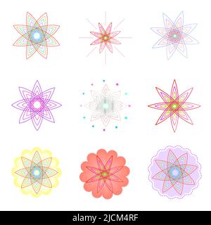 Abstract background star sunbeam element decoration wallpaper template vector illustration Stock Vector
