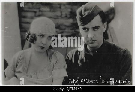 Portrait of John Gilbert and Renée Adorée in The Big Parade - Silent Hollywood era Stock Photo