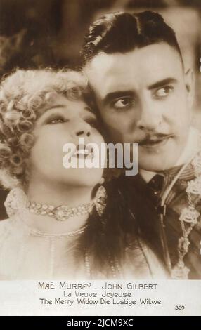 Portrait of Mae Murray and John Gilbert in The Merry Widow - Silent Hollywood era Stock Photo