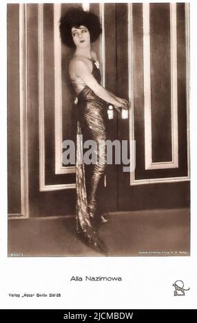 Portrait of Alla Nazimova in Camille (1921) - Silent Hollywood era Stock Photo