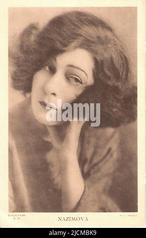 Portrait of Alla Nazimova - Silent Hollywood era Stock Photo