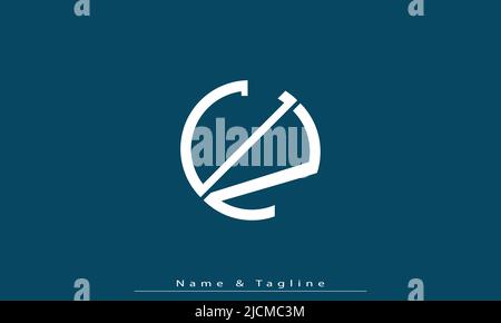 Alphabet letters Initials Monogram logo CN , NC Stock Vector