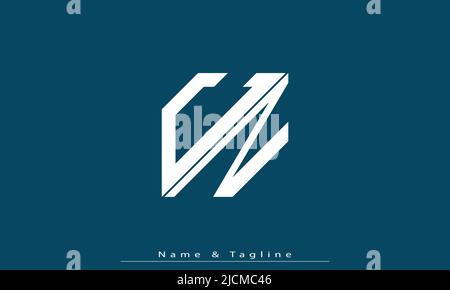 Alphabet letters Initials Monogram logo CN , NC Stock Vector