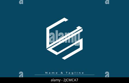 Alphabet letters Initials Monogram logo CS , SC Stock Vector