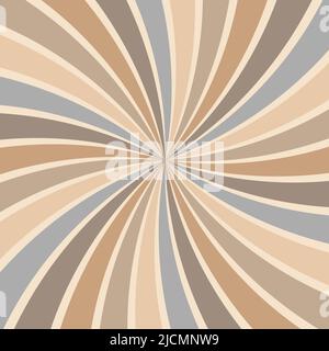 Sunburst vector background abstract summer retro pattern curved stripes spiral twirl for fabric, texture, textile and wallpaper illustration for digit Stock Vector