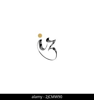 Alphabet letters Initials Monogram logo IZ, ZI, Z and I Stock Vector