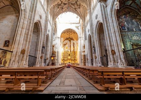 Salamanca - September 10, 2017: Inside of the Saint Esteban convent in Salamanca, Castile and Leon, Spain Stock Photo