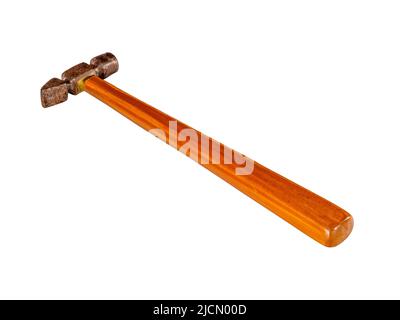 Rusty claw hammer with wooden handle isolated on white background Stock ...
