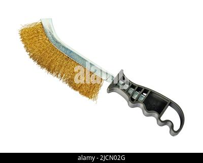 Wire brush tool isolated on white background Stock Photo