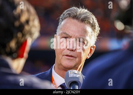 ROTTERDAM - Louis van Gaal during the UEFA Nations League match between the Netherlands and Wales at Feyenoord stadium on June 14, 2022 in Rotterdam, Netherlands. ANP PIETER STAM DE YOUNG Stock Photo