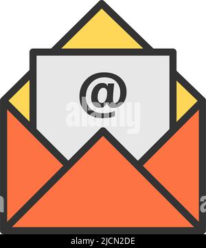Opened envelop vector email letter icon symbol Stock Vector Image & Art ...