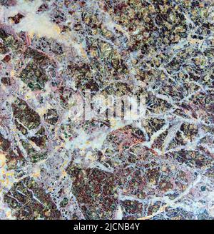 Marble texture with pink and green shades Stock Photo