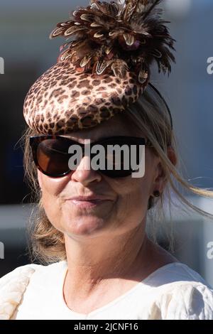 Ascot, Berkshire, UK. 14th June, 2022. It was a beautiful warm and sunny day today as racegoers enjoyed the first day of Royal Ascot. Credit: Maureen McLean/Alamy Live News Stock Photo