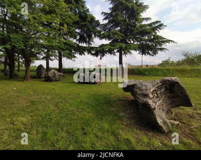 Park on Verona city walls Stock Photo