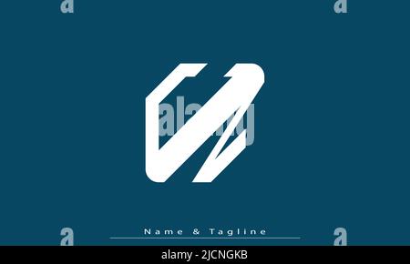 Alphabet letters Initials Monogram logo CN , NC Stock Vector