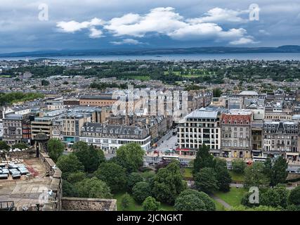 A panoramic view of the beautiful city of Edinburgh, capital of Scotland Stock Photo