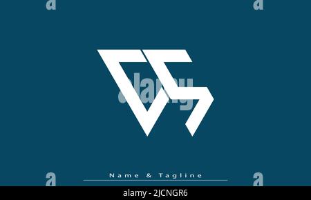 Alphabet letters Initials Monogram logo CS , SC Stock Vector