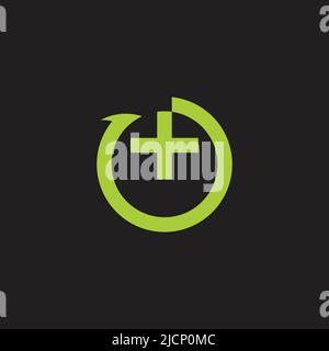circle medical time arrow symbol icon logo vector Stock Vector