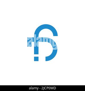 letter Dr simple linked line geometric logo vector Stock Vector