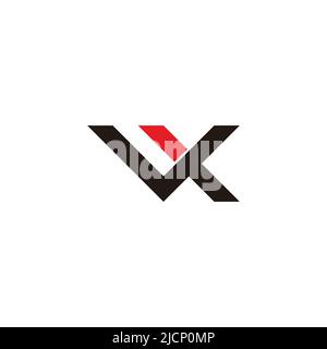 letter vx simple geometric colorful logo vector Stock Vector