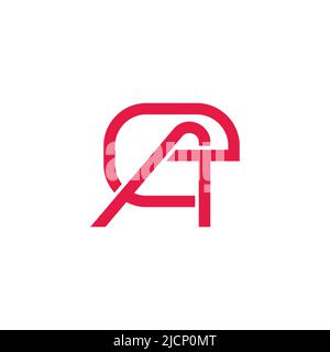 letter ae simple geometric linear logo vector Stock Vector