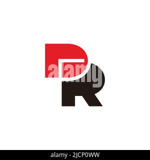 letter dr colorful geometric time design logo vector Stock Vector