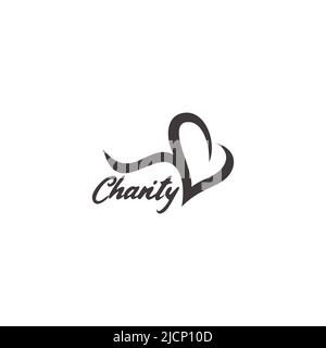 letter l love charity curves design symbol vector Stock Vector