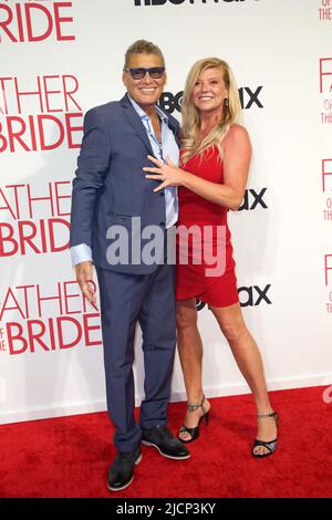 MIAMI, FL - JUNE 14: Steven Bauer (L) and guest attend the 'Father Of The Bride' Miami Premiere at the Tower Theater on June 14, 2022 in Miami, Florida.  (Photo by Alberto E. Tamargo/Sipa USA) Stock Photo