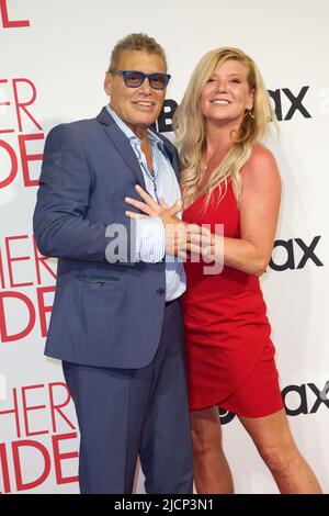 MIAMI, FL - JUNE 14: Steven Bauer (L) and guest attend the 'Father Of The Bride' Miami Premiere at the Tower Theater on June 14, 2022 in Miami, Florida.  (Photo by Alberto E. Tamargo/Sipa USA) Stock Photo