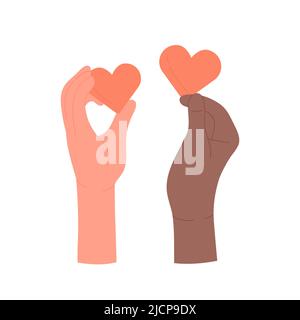 Eldercare volunteer activities. Love and help for seniors people vector illustration Stock Vector