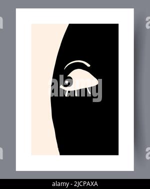 Art wall printable posters Stock Vector