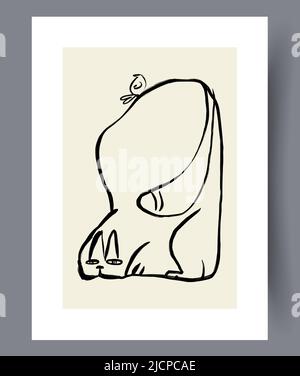 Printable modern minimalistic artworks  Stock Vector