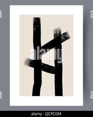 Printable modern minimalistic artworks  Stock Vector