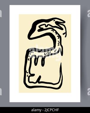 Printable modern minimalistic artworks  Stock Vector