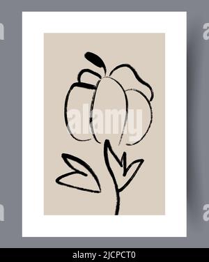 Minimalistic printable art wall posters  Stock Vector
