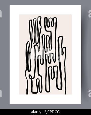 Printable modern minimalistic artworks  Stock Vector