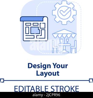 Design layout light blue concept icon Stock Vector