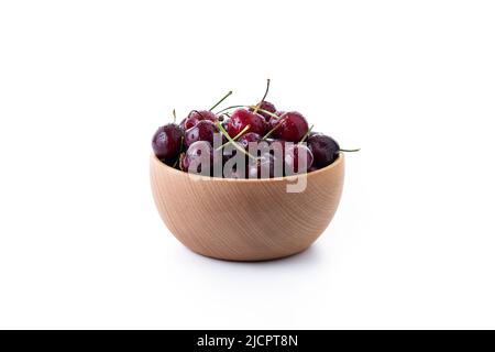 Fresh cherries isolated on white background Stock Photo